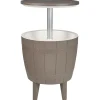 Mesa De Apoio Geleira Taupe 48 Cm Silg