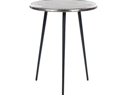 Mesa De Apoio Prateada E Preta Telfer