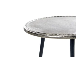 Mesa De Apoio Prateada E Preta Telfer