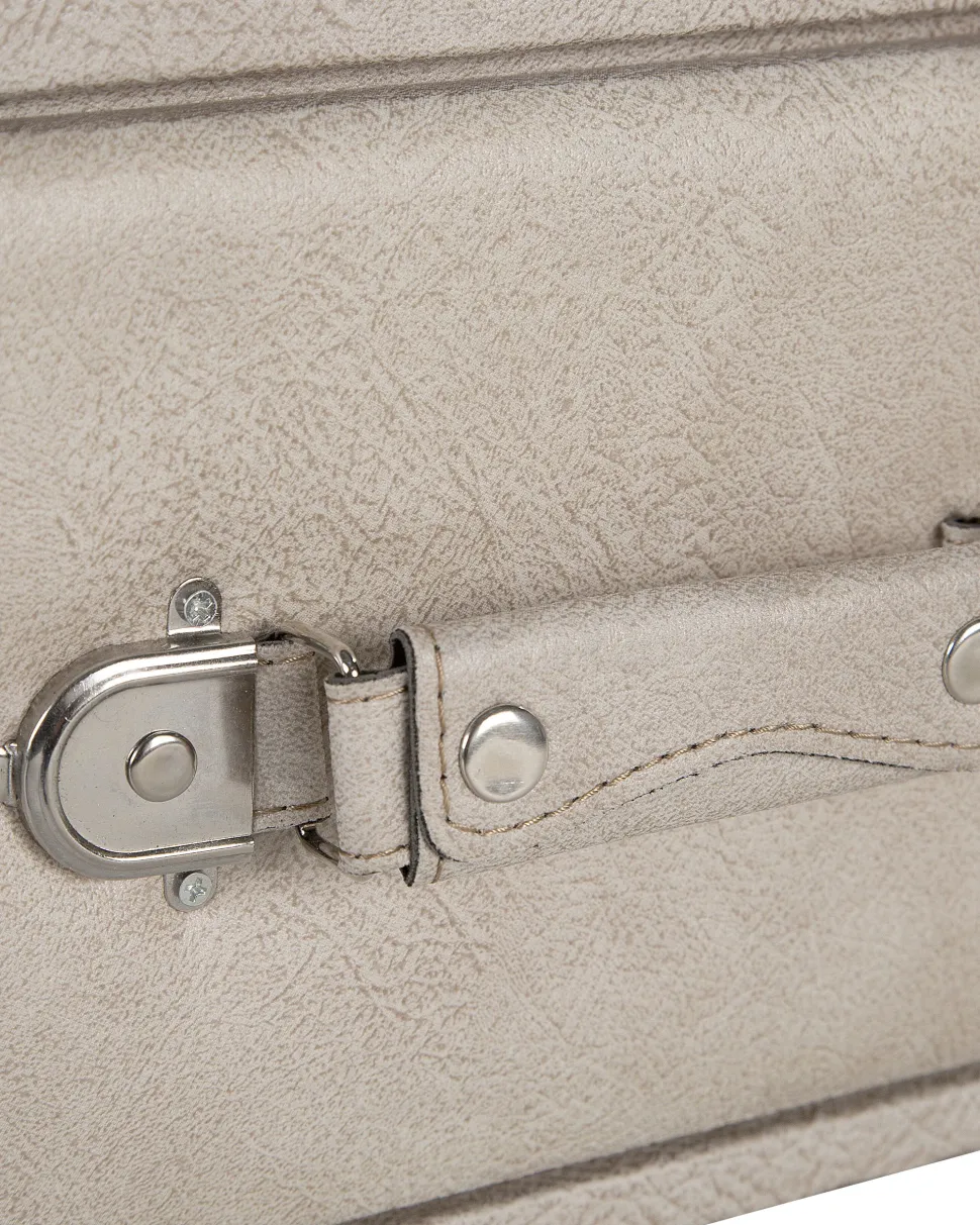 Mesa De Cabeceira Com 1 Gaveta Em Pele Sintetica Creme Eurostar