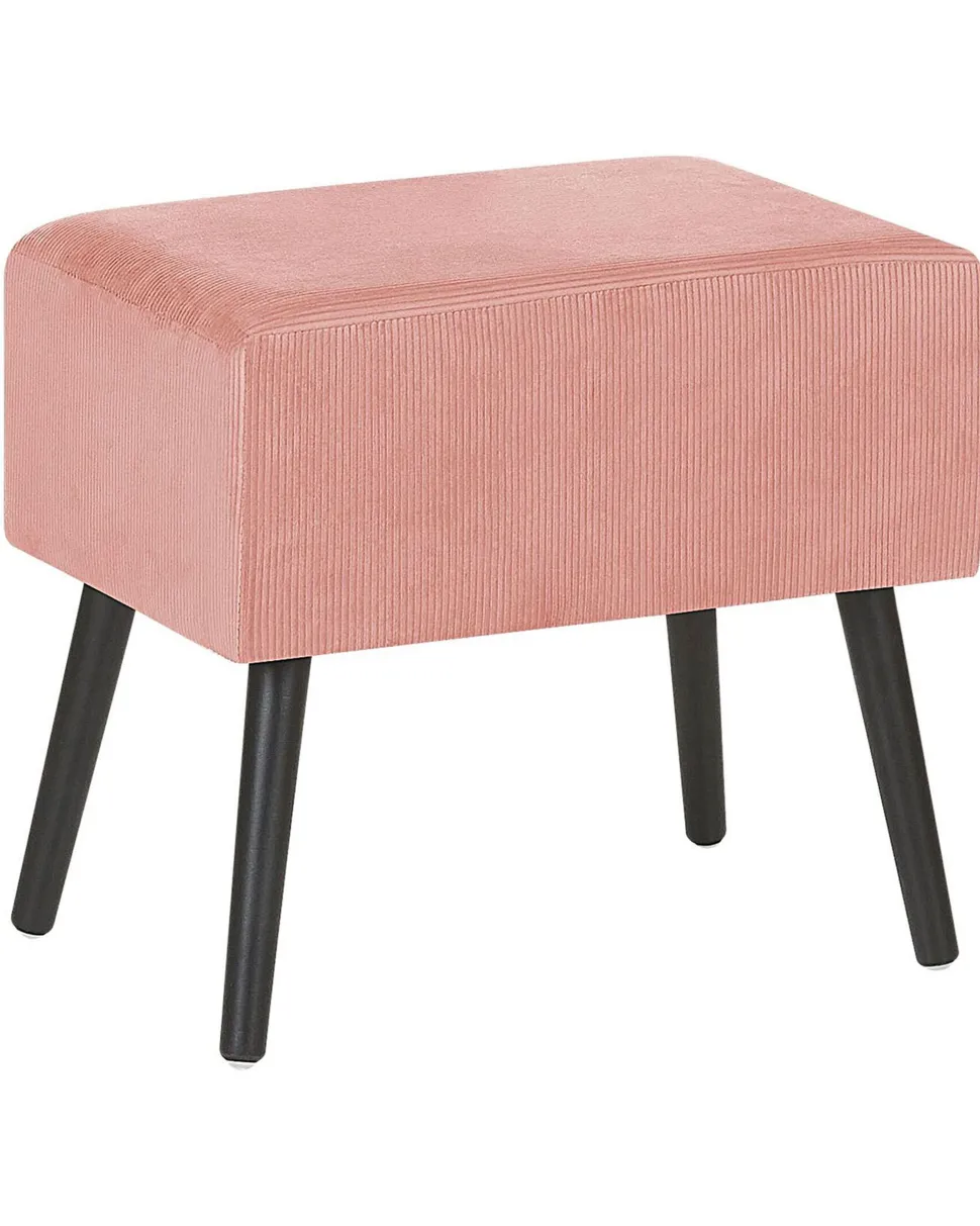 Mesa De Cabeceira Com 1 Gaveta Em Bombazine Rosa Eurostar