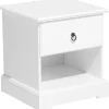 Mesa De Cabeceira Com 1 Gaveta Branca Gilbert