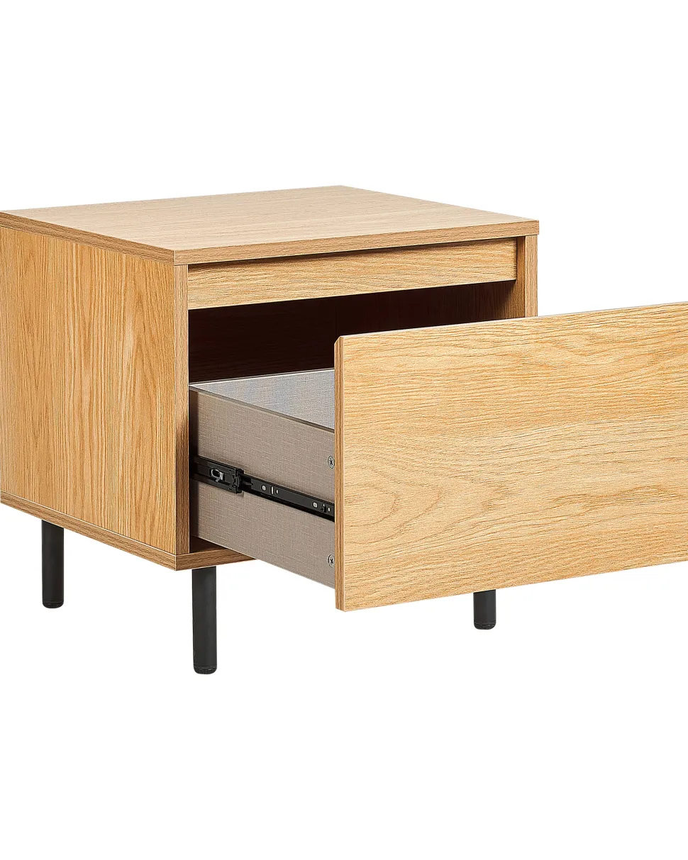 Mesa De Cabeceira Com 1 Gaveta Cor De Madeira Clara Nikea