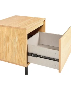 Mesa De Cabeceira Com 1 Gaveta Cor De Madeira Clara Nikea