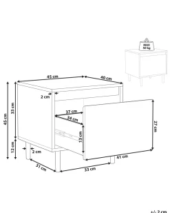 Mesa De Cabeceira Com 1 Gaveta Cor De Madeira Clara Nikea
