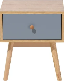 Mesa De Cabeceira Com 1 Gaveta Em Madeira Clara Arvada