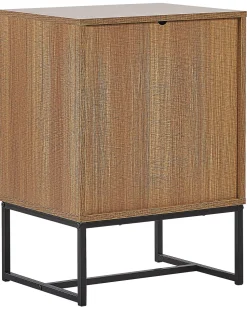 Mesa De Cabeceira Com 2 Gavetas Em Madeira Clara E Branco Nueva