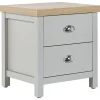 Mesa De Cabeceira Com 2 Gaveta Cinzenta Clio