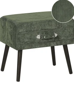 Mesa De Cabeceira Com 1 Gaveta Em Bombazine Verde Eurostar