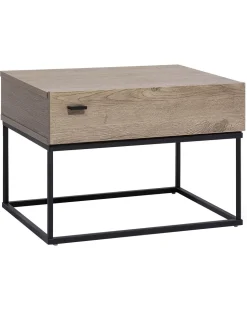 Mesa De Cabeceira Com 1 Gaveta Em Madeira Escura Cairo