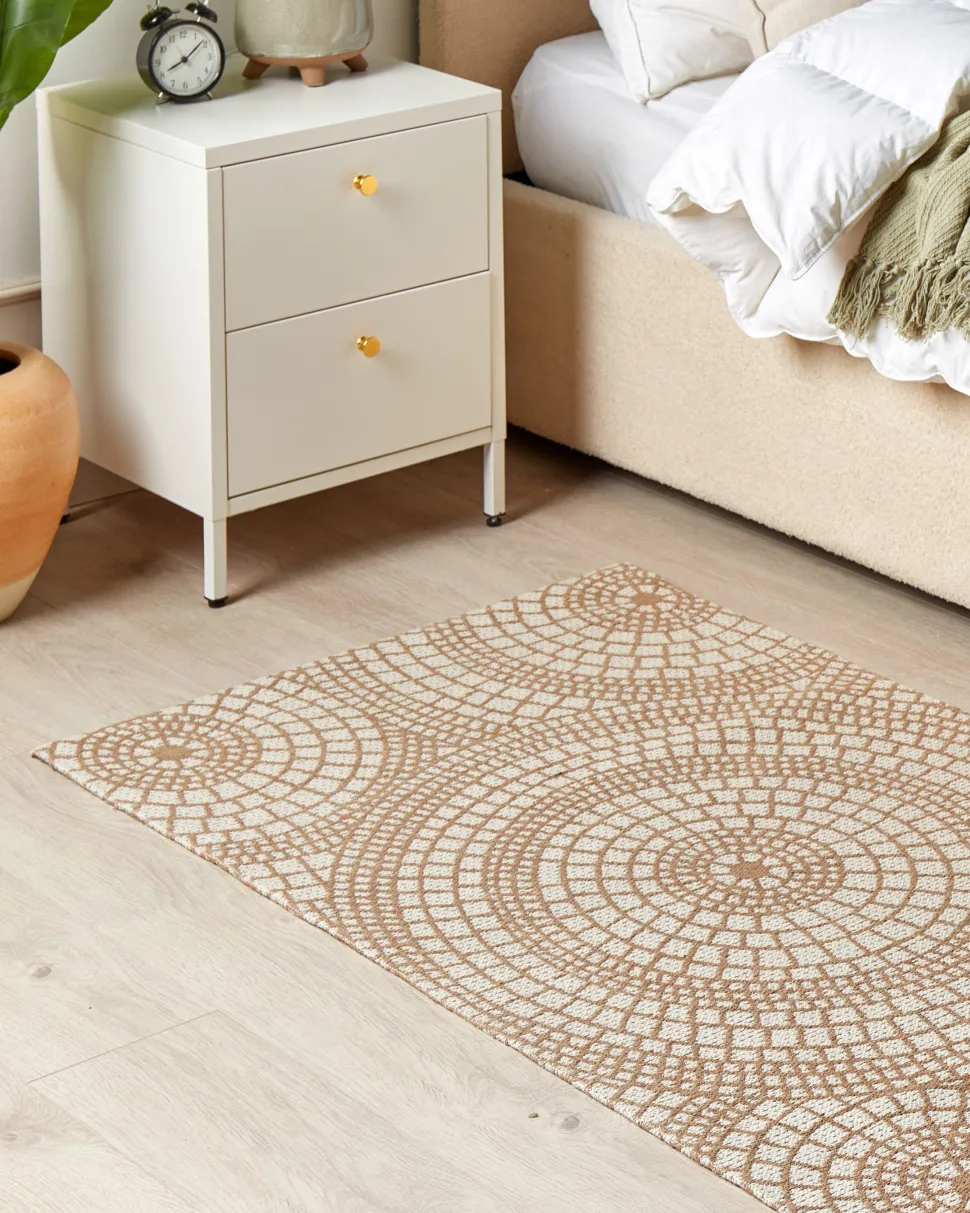 Mesa De Cabeceira Com 2 Gavetas Em Metal Branco Kylea