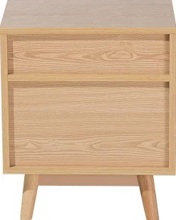 Mesa De Cabeceira Com 2 Gavetas Em Madeira Clara Fargo