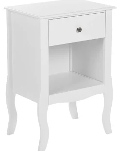 Mesa De Cabeceira Com 1 Gaveta Branca Lane
