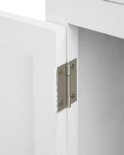 Mesa De Cabeceira Com 1 Gaveta E 1 Porta Branca E Castanha Layola