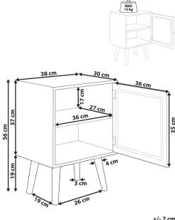 Mesa De Cabeceira Com 1 Porta Em Rattan Cor De Madeira Clara Almo