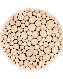 Mesa De Cabeceira Redonda Em Madeira Clara Nampa