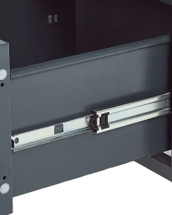 Mesa De Cabeceiracom 2 Gavetas Em Metal Cinzento Escuro Malavi