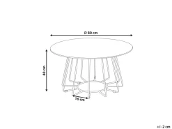 Mesa De Centro Efeito De Marmore Branco Com Preto Bernie