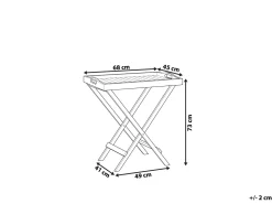 Mesa De Centro Em Madeira Escura De Acacia Amantea