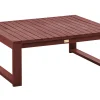 Mesa De Centro Em Madeira De Acacia Vermelha Escura 90 X 75 Cm Timor Ii