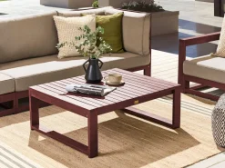 Mesa De Centro Madeira De Acacia Certificada Vermelha Escura 90 X 75 Cm Timor Ii