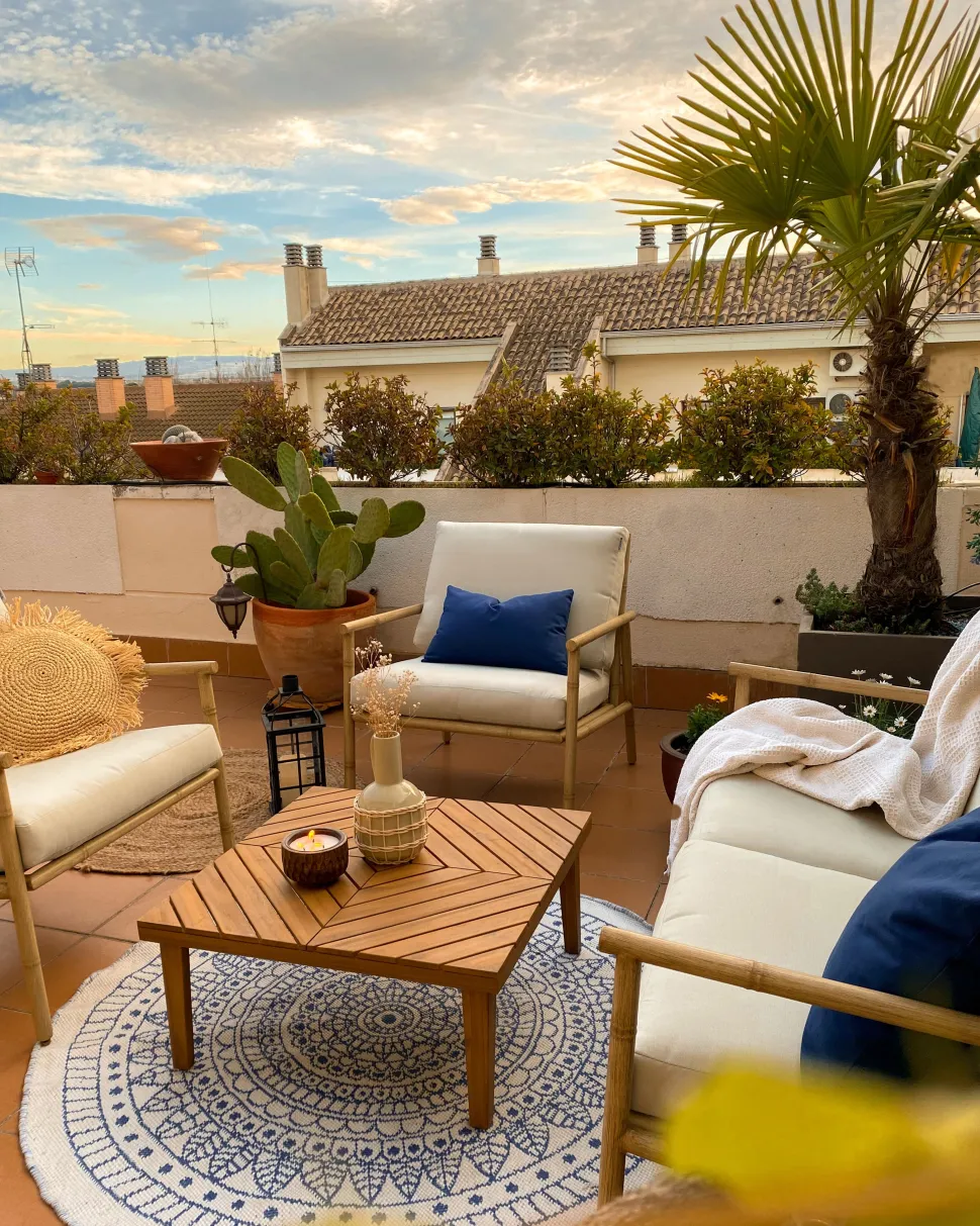 Mesa De Centro Para Jardim Em Madeira De Acacia 70 X 70 Cm Baratti