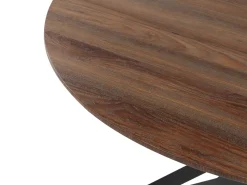 Mesa De Jantar Castanho Escuro E Preto 120 Alure