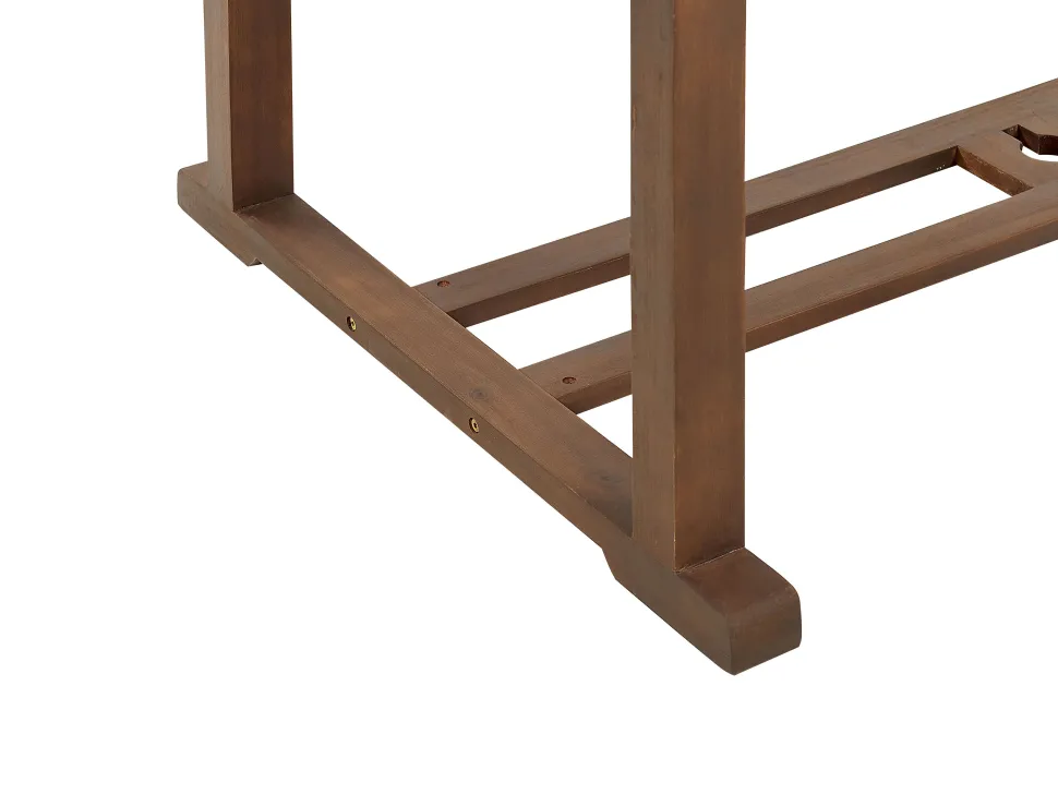 Mesa De Jantar De Jardim Extensivel Em Madeira Escura De Acacia 160/220 X 90 Cm Amantea