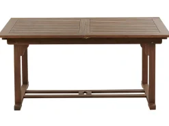 Mesa De Jantar De Jardim Extensivel Em Madeira Escura De Acacia 160/220 X 90 Cm Amantea