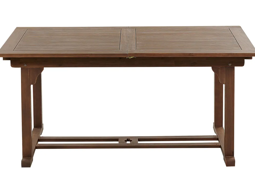 Mesa De Jantar De Jardim Extensivel Em Madeira Escura De Acacia 160/220 X 90 Cm Amantea