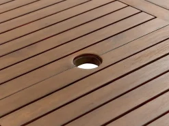 Mesa De Jantar De Jardim Extensivel Em Madeira Escura De Acacia 160/220 X 90 Cm Amantea