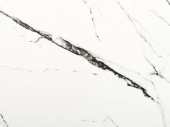 Mesa De Jantar Efeito De Marmore E Dourado 90 X 200 Cm Martynika