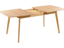 Mesa De Jantar Extensivel Castanha Clara 150/190 X 90 Cm Madox