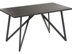 Mesa De Jantar Preto 140 X 80 Cm Annika
