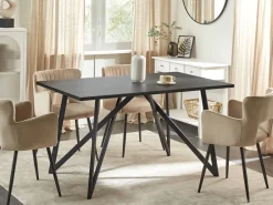 Mesa De Jantar Preto 140 X 80 Cm Annika