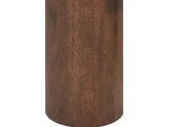 Mesa De Jantar Redonda Cor De Madeira Escura 120 Cm Orin