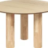 Mesa De Jantar Redonda Cor De Madeira Clara 120 Cm Orin