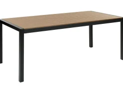 Mesa De Jardim Castanha Clara E Preta 180 X 90 Cm Vernio
