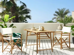 Mesa De Jardim Em Bambu Natural Molise