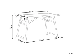 Mesa De Jardim Em Bambu Natural Molise