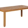 Mesa De Jardim Em Madeira De Acacia Clara 180 X 90 Cm Baratti
