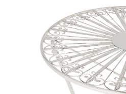 Mesa De Jardim Em Metal Branco O 70 Cm Scafa