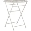 Mesa De Jardim Em Metal Branco O 70 Cm Stiffe