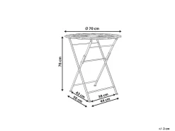 Mesa De Jardim Em Metal Branco O 70 Cm Stiffe
