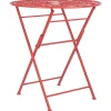 Mesa De Jardim Em Metal Vermelho O 70 Cm Scario