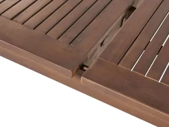Mesa De Jardim Extensivel Em Madeira De Acacia Escura 180/240 X 100 Cm Cesana
