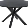 Mesa De Jardim Redonda Em Aluminio Preto 120 Cm Maletto