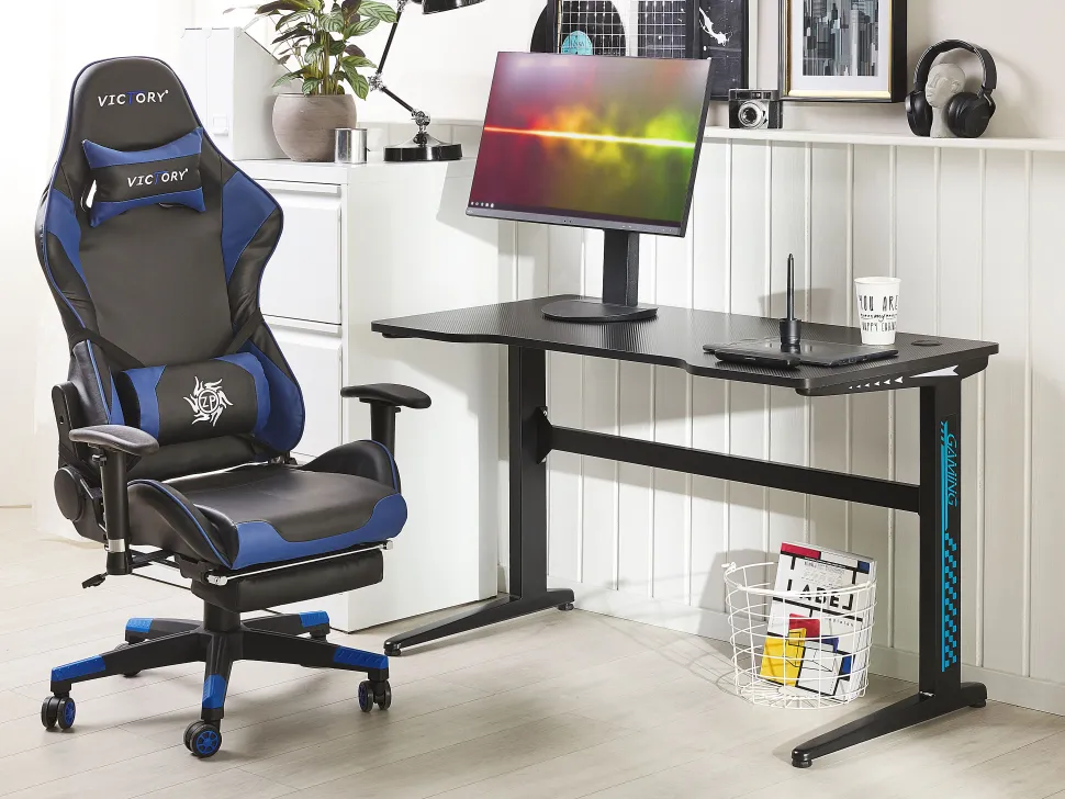 Mesa Gaming Preta Com Iluminação Led Rgb 120 X 60 Cm Doran