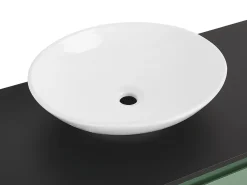 Movel De Casa De Banho Com Espelho Verde Castanho Claro E Preto Zaragoza