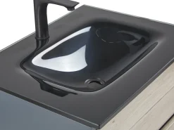 Movel De Casa De Banho E Espelho Castanho Claro E Cinzento 60 Cm Teruel